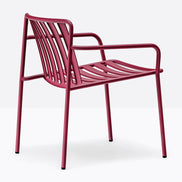 Fauteuil lounge Coney bordeaux vue de profil