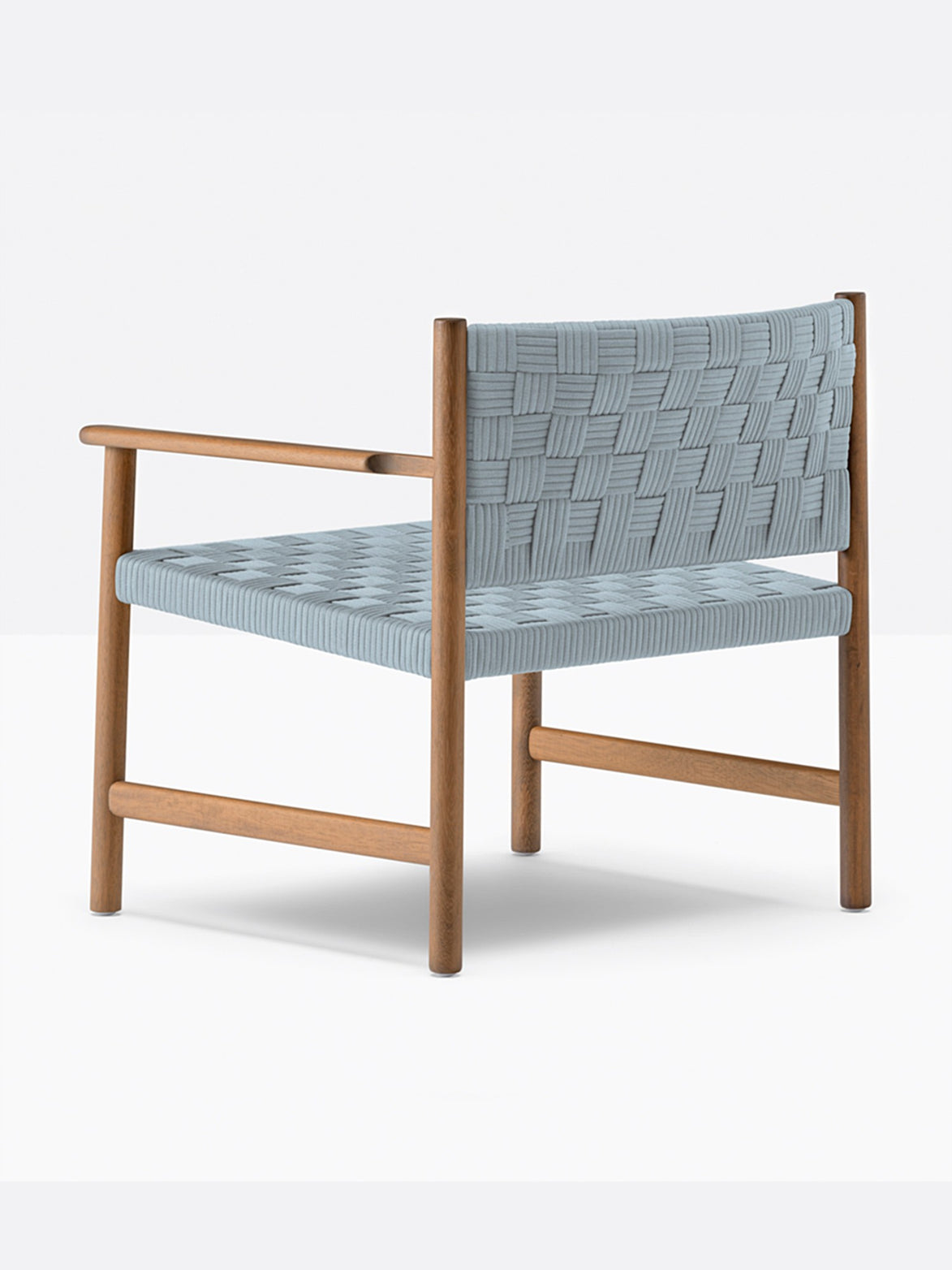 Fauteuil lounge Griante bleu ciel vue de profil
