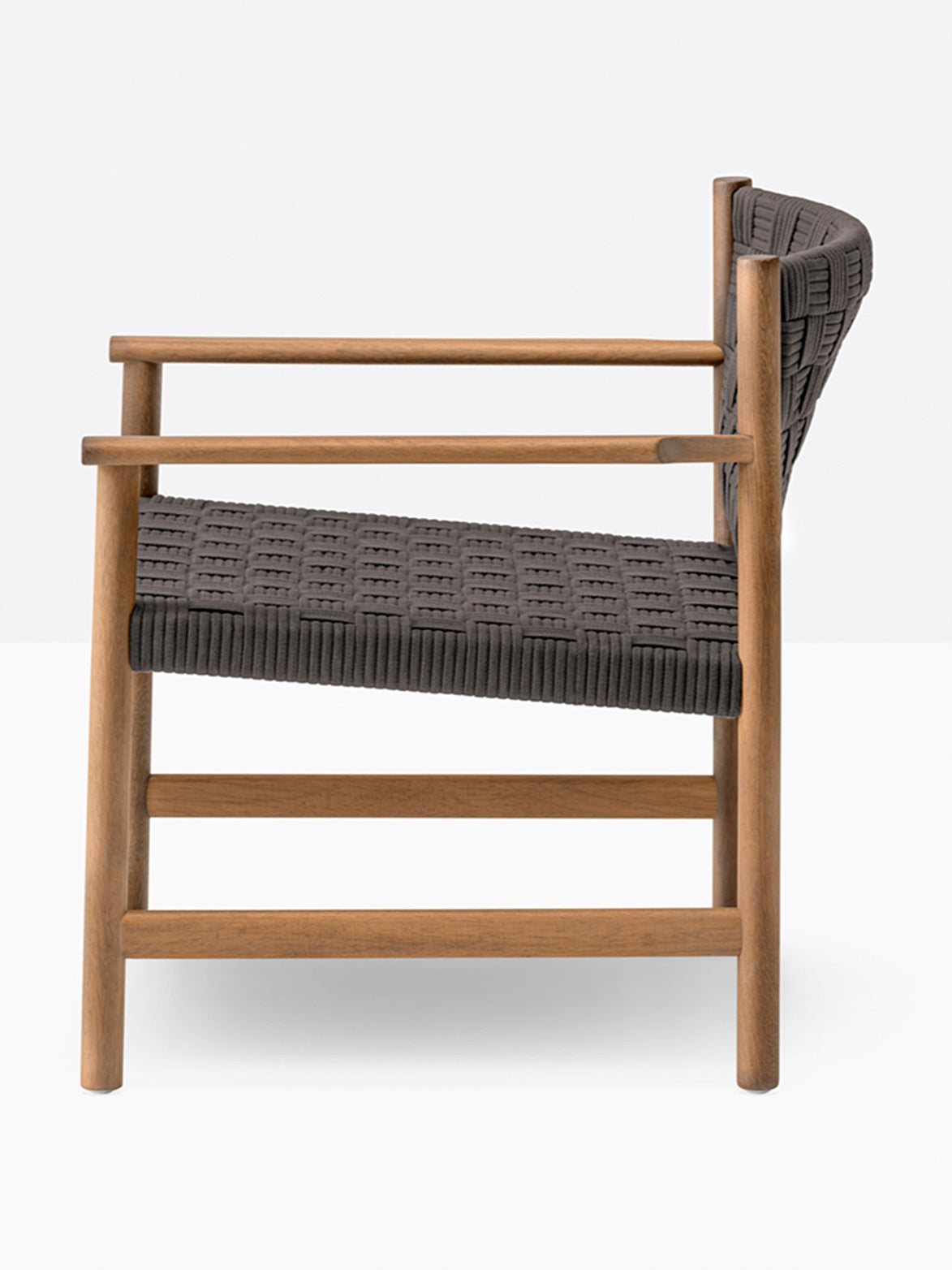 Fauteuil lounge Griante gris vue de profil