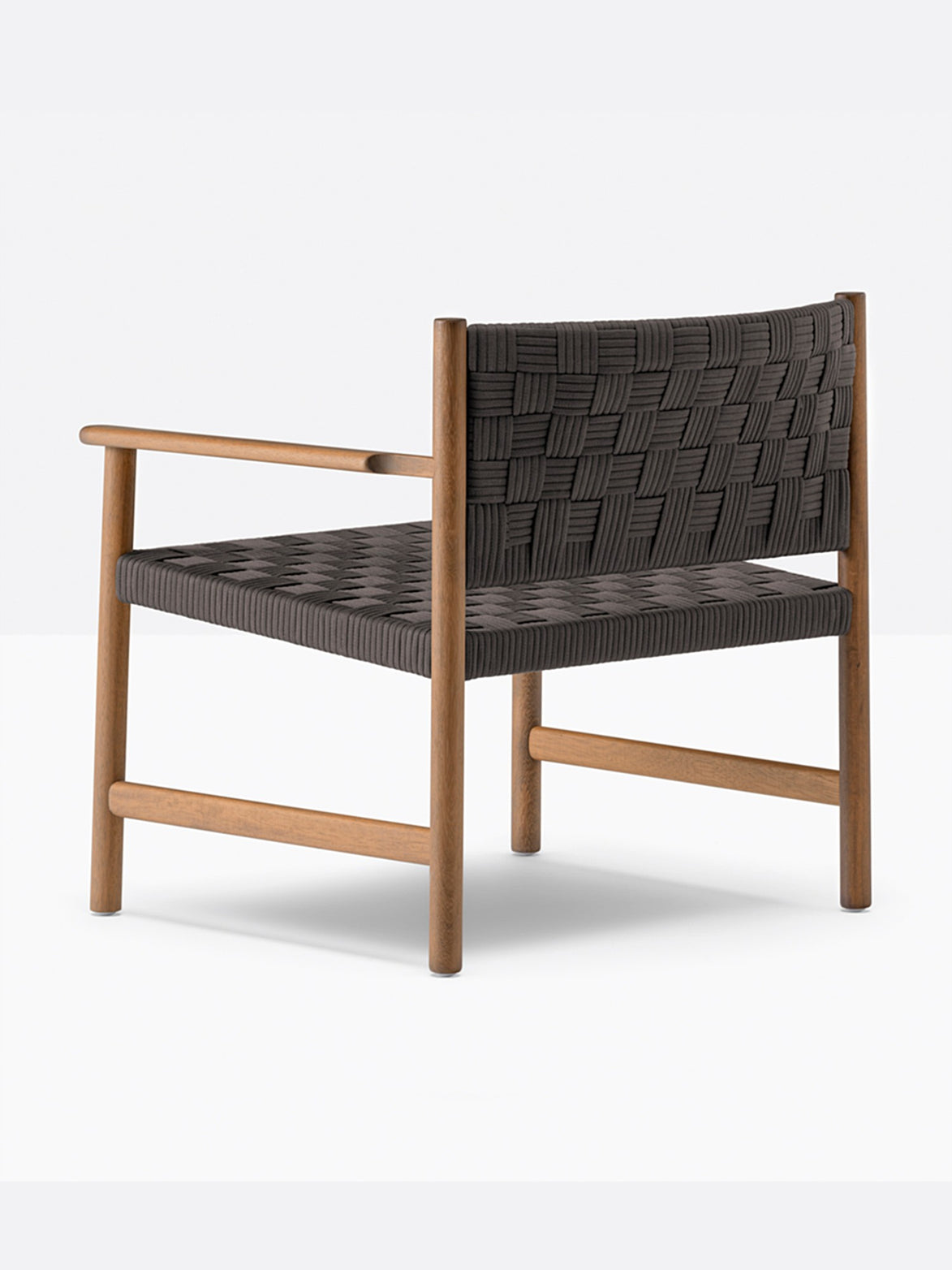 Fauteuil lounge Griante gris vue de dos