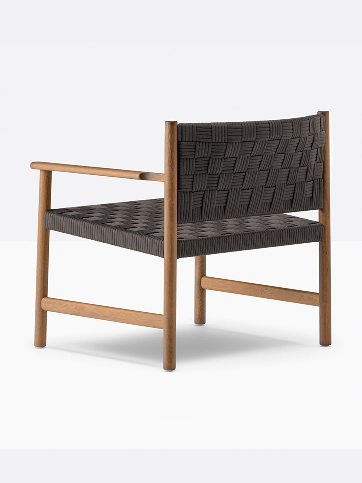 Fauteuil lounge Griante gris vue de dos
