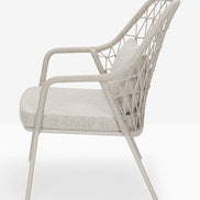 Fauteuil lounge Panarea beige vue de profil