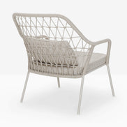 Fauteuil lounge Panarea beige vue de dos