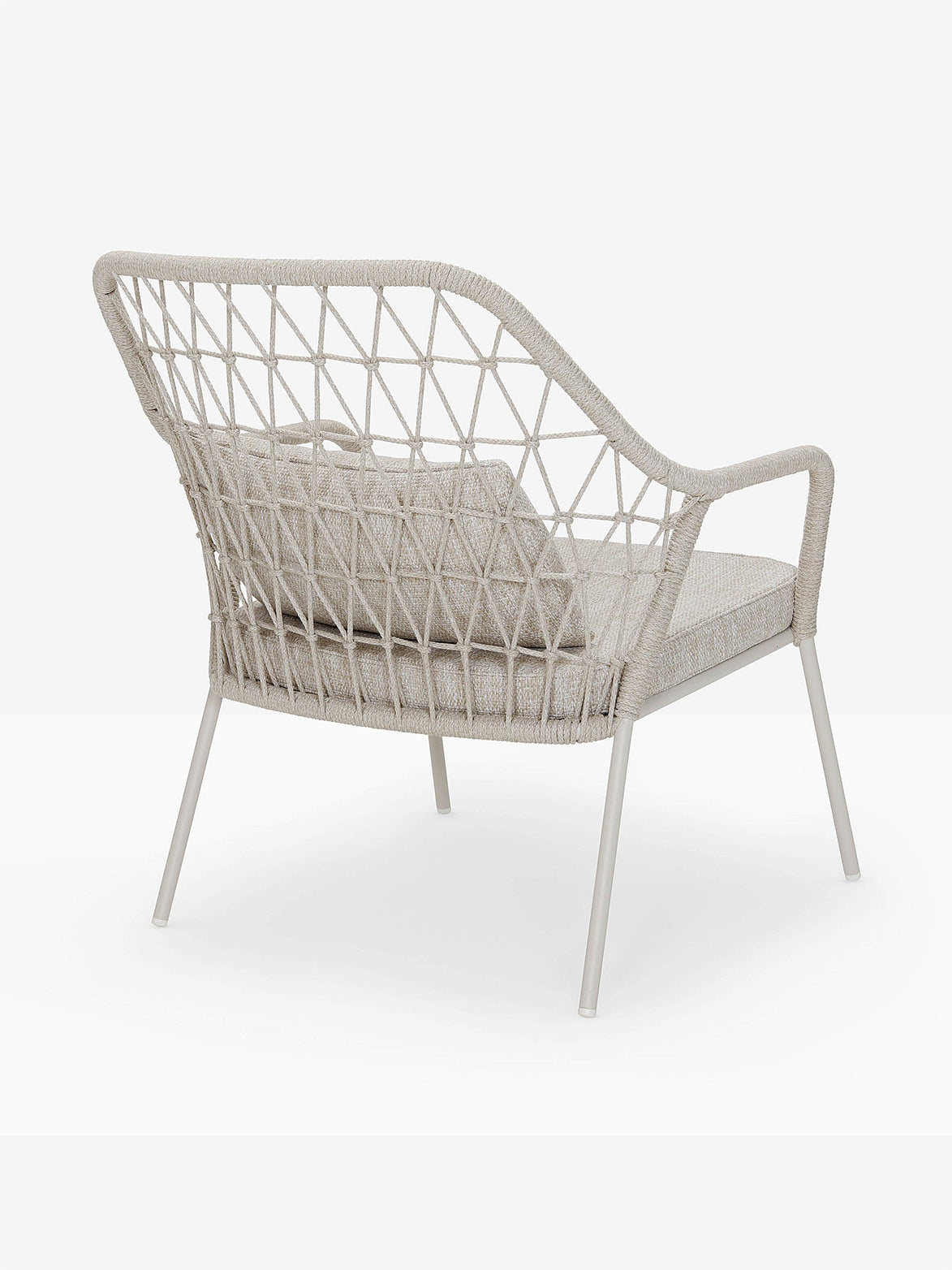 Fauteuil lounge Panarea beige vue de dos