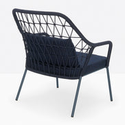 Fauteuil lounge Panarea bleu marine vue de dos