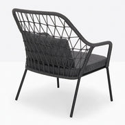 Fauteuil lounge Panarea noir vue de dos