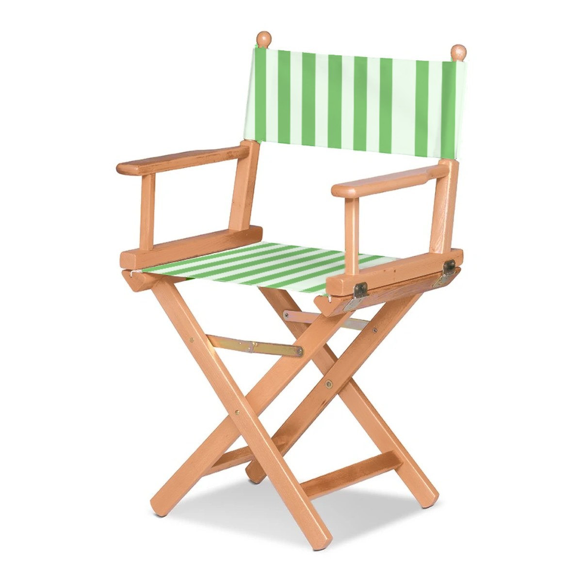 Fauteuil metteur en scène Cinéma — huile de lin, toile Rayé blanc vert 569