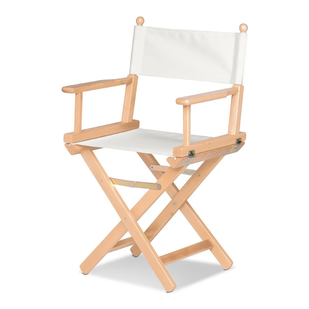 Fauteuil metteur en scène Cinéma — vernis naturel, toile Blanc 001