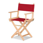 Fauteuil metteur en scène Cinéma — vernis naturel, toile Rouge 035