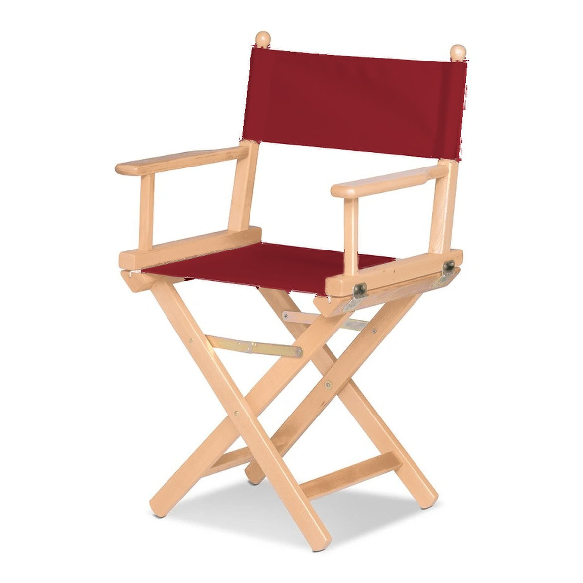 Fauteuil metteur en scène Cinéma — vernis naturel, toile Bordeaux 060