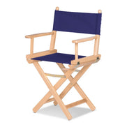 Fauteuil metteur en scène Cinéma — vernis naturel, toile Bleu nuit 063