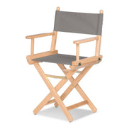 Fauteuil metteur en scène Cinéma — vernis naturel, toile Gris clair 067