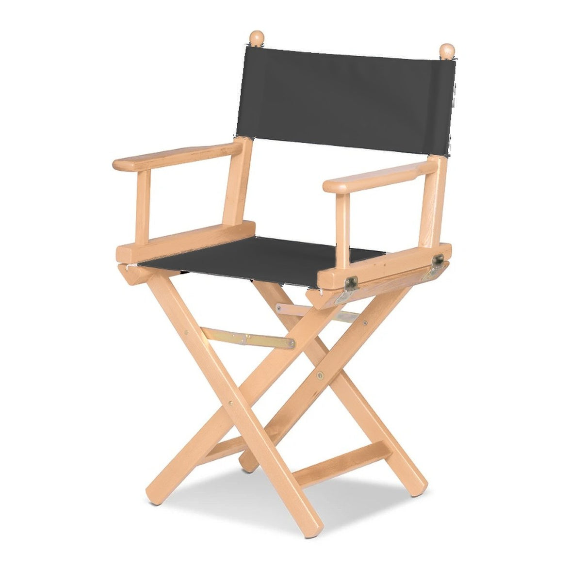 Fauteuil metteur en scène Cinéma — vernis naturel, toile Gris foncé 098