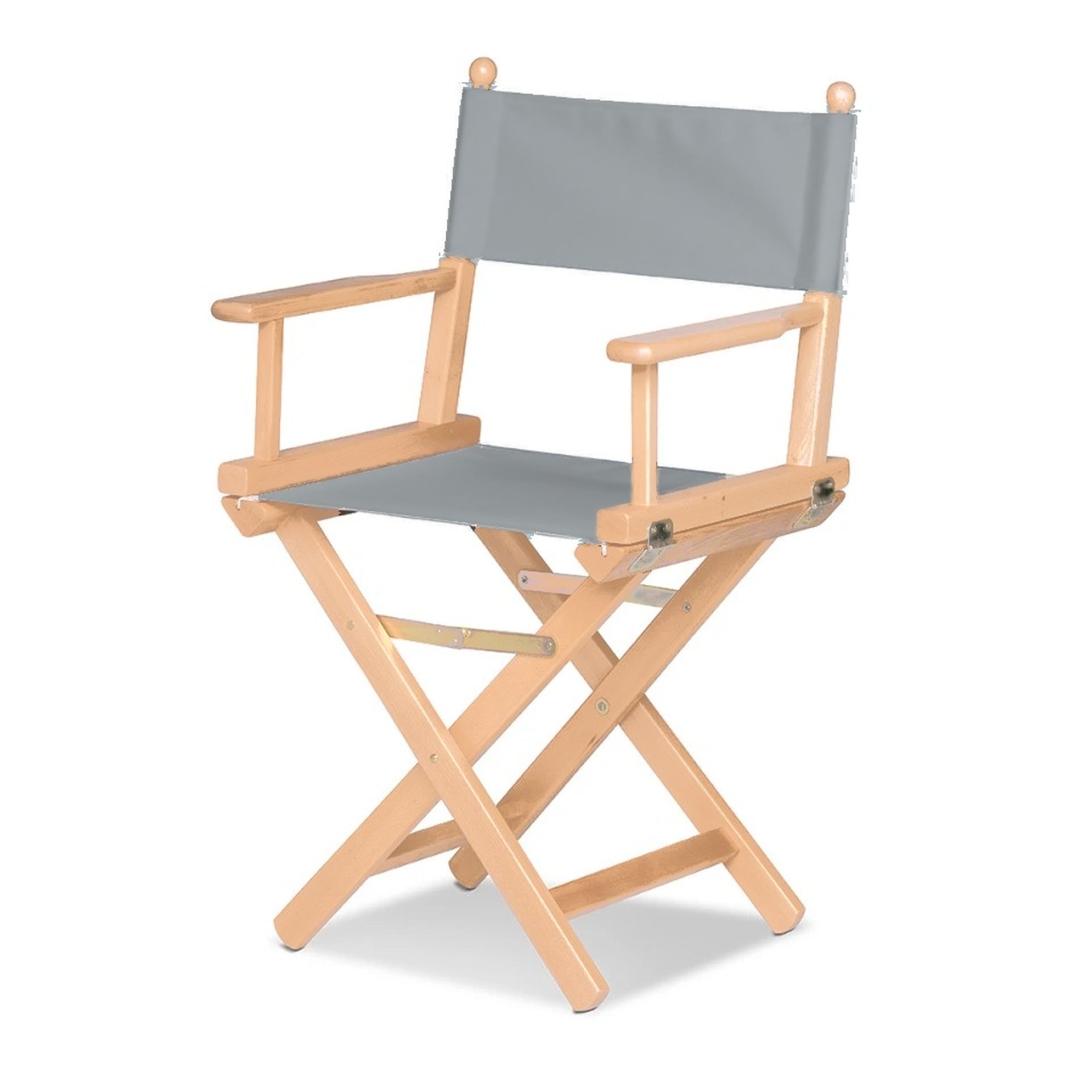 Fauteuil metteur en scène Cinéma — vernis naturel, toile Screen gris