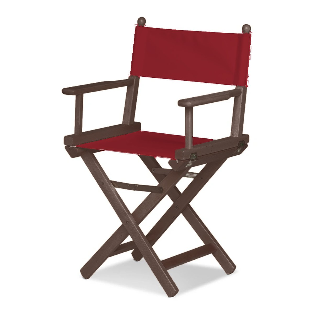 Fauteuil metteur en scène Cinéma — vernis noyer, toile Bordeaux 060