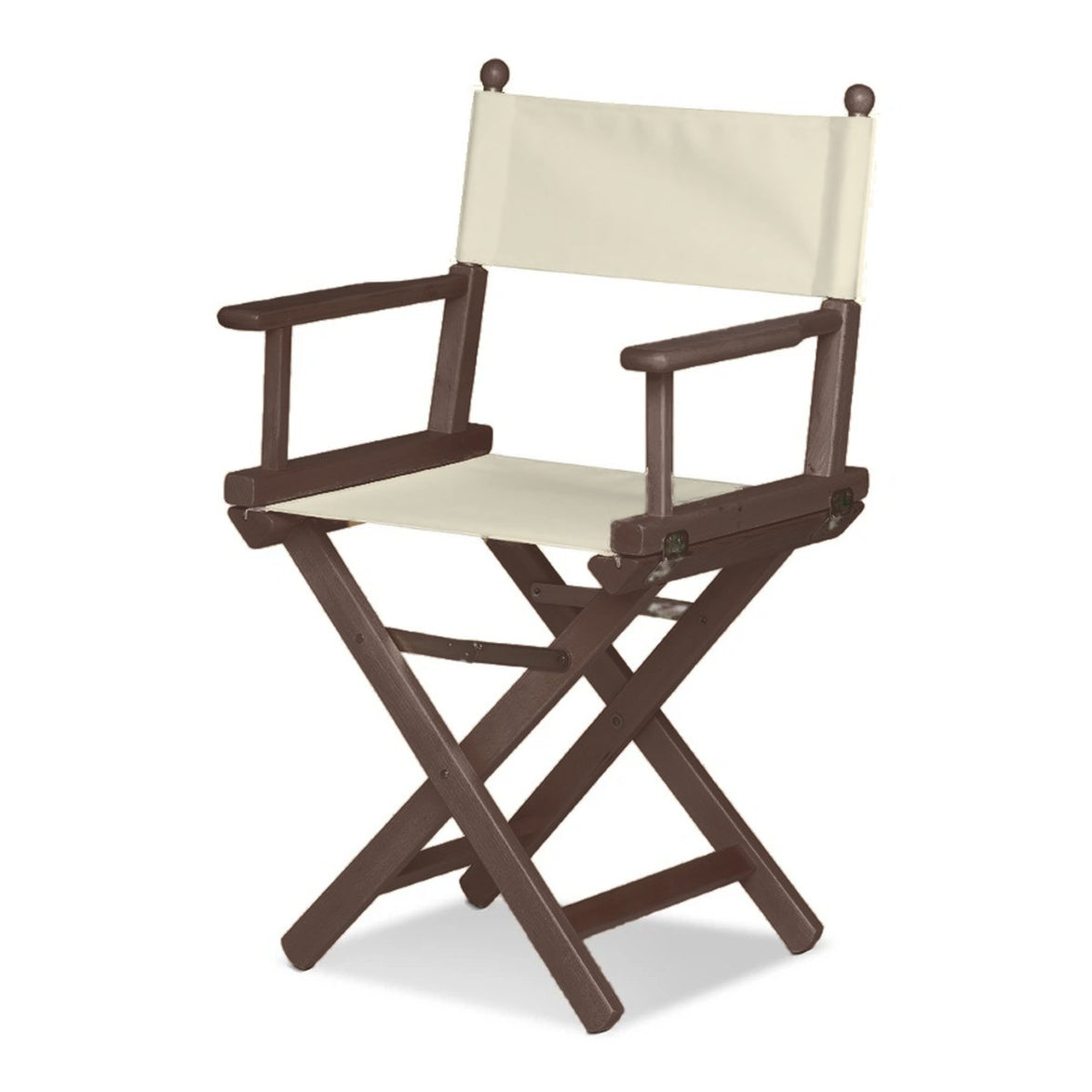 Fauteuil metteur en scène Cinéma — vernis noyer, toile Écru 061