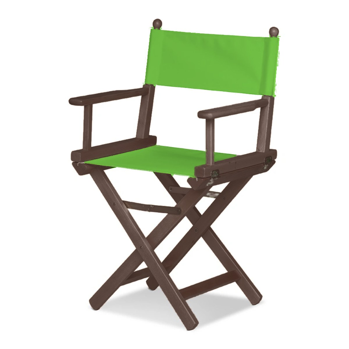 Fauteuil metteur en scène Cinéma — vernis noyer, toile Vert pistache 064