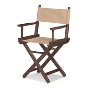 Fauteuil metteur en scène Cinéma — vernis noyer, toile Rayé beige écru 512