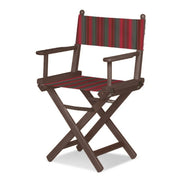 Fauteuil metteur en scène Cinéma — vernis noyer, toile Rayé multicolore rouge 662