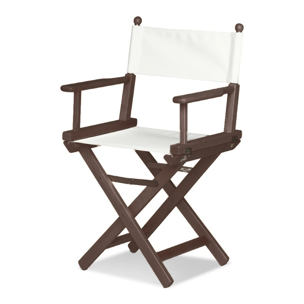 Fauteuil metteur en scène Cinéma — vernis noyer, toile Screen blanc