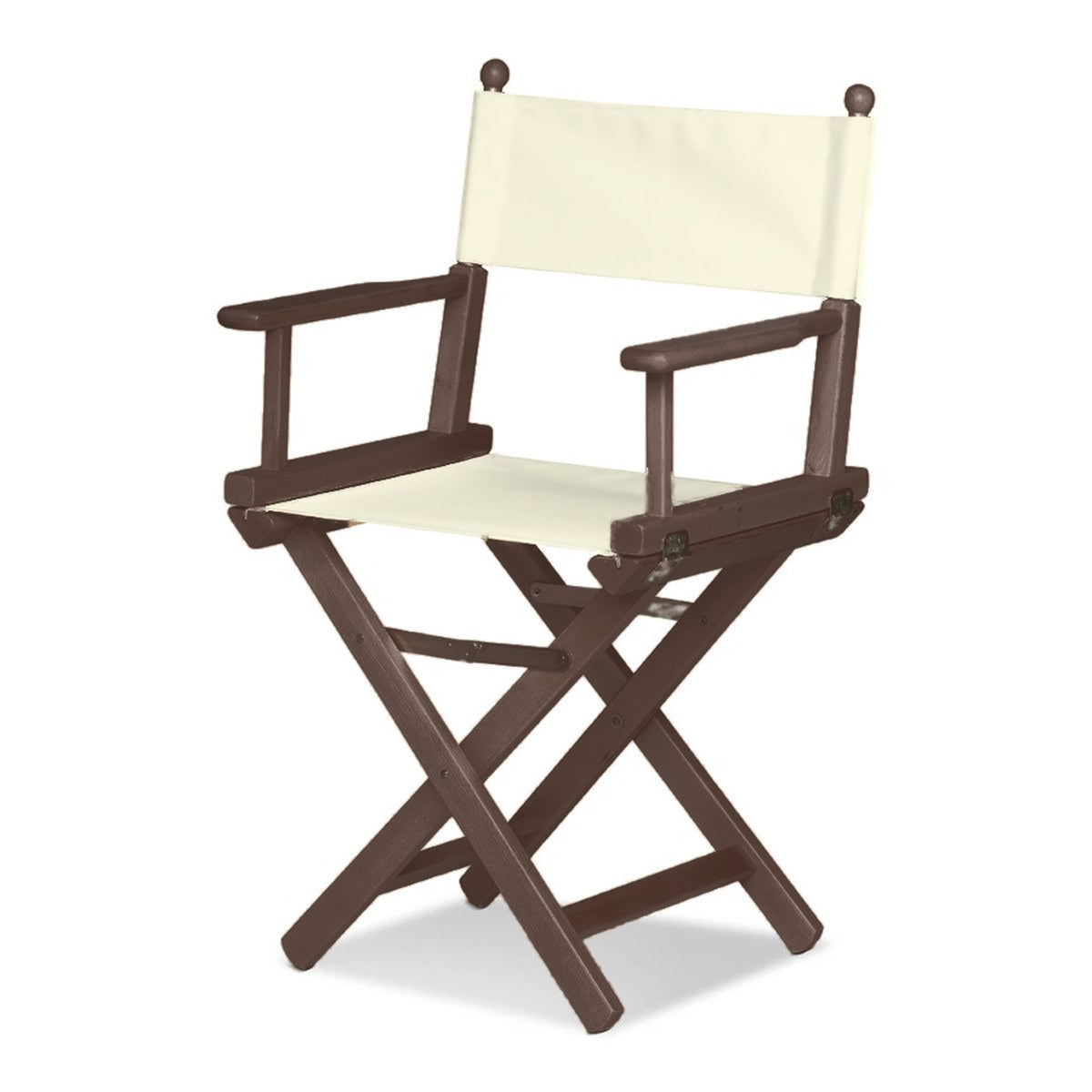 Fauteuil metteur en scène Cinéma — vernis noyer, toile Screen écru