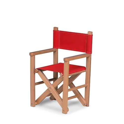 Fauteuil metteur en scène enfant Dakota, toile rouge