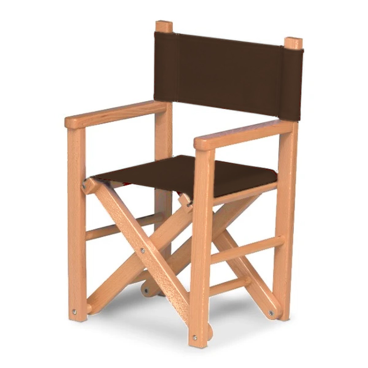 Fauteuil metteur en scène enfant Dakota — huile de lin, toile Marron 005