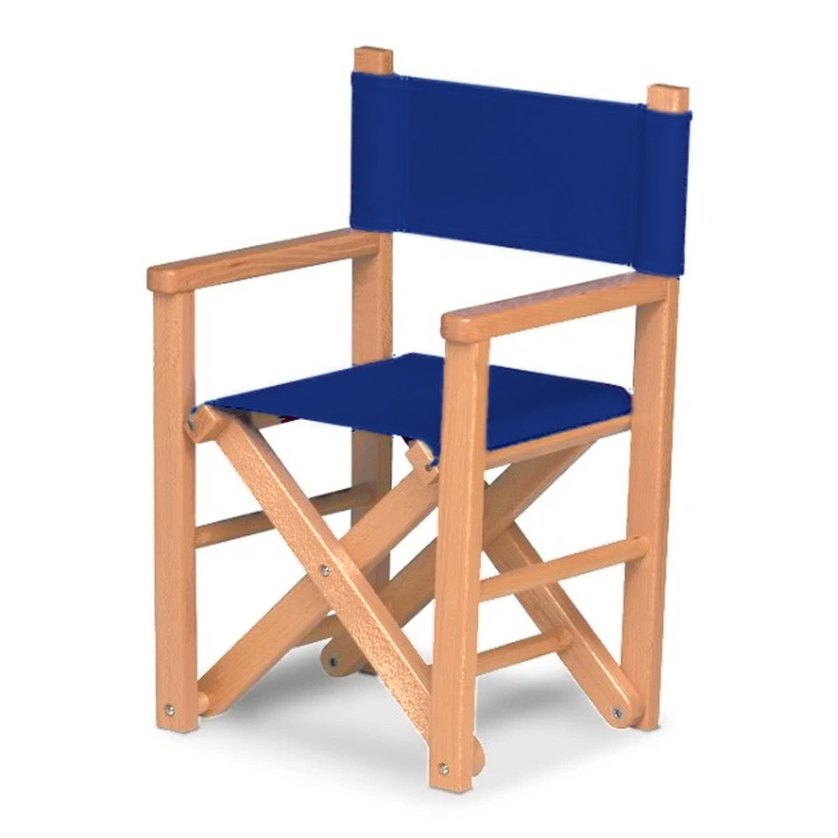 Fauteuil metteur en scène enfant Dakota — huile de lin, toile Bleu roi 007