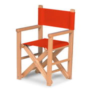 Fauteuil metteur en scène enfant Dakota — huile de lin, toile Rouge vif 040