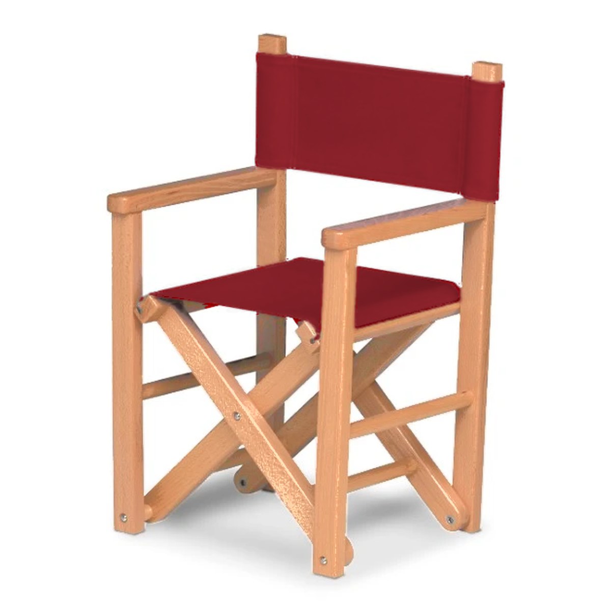 Fauteuil metteur en scène enfant Dakota — huile de lin, toile Bordeaux 060