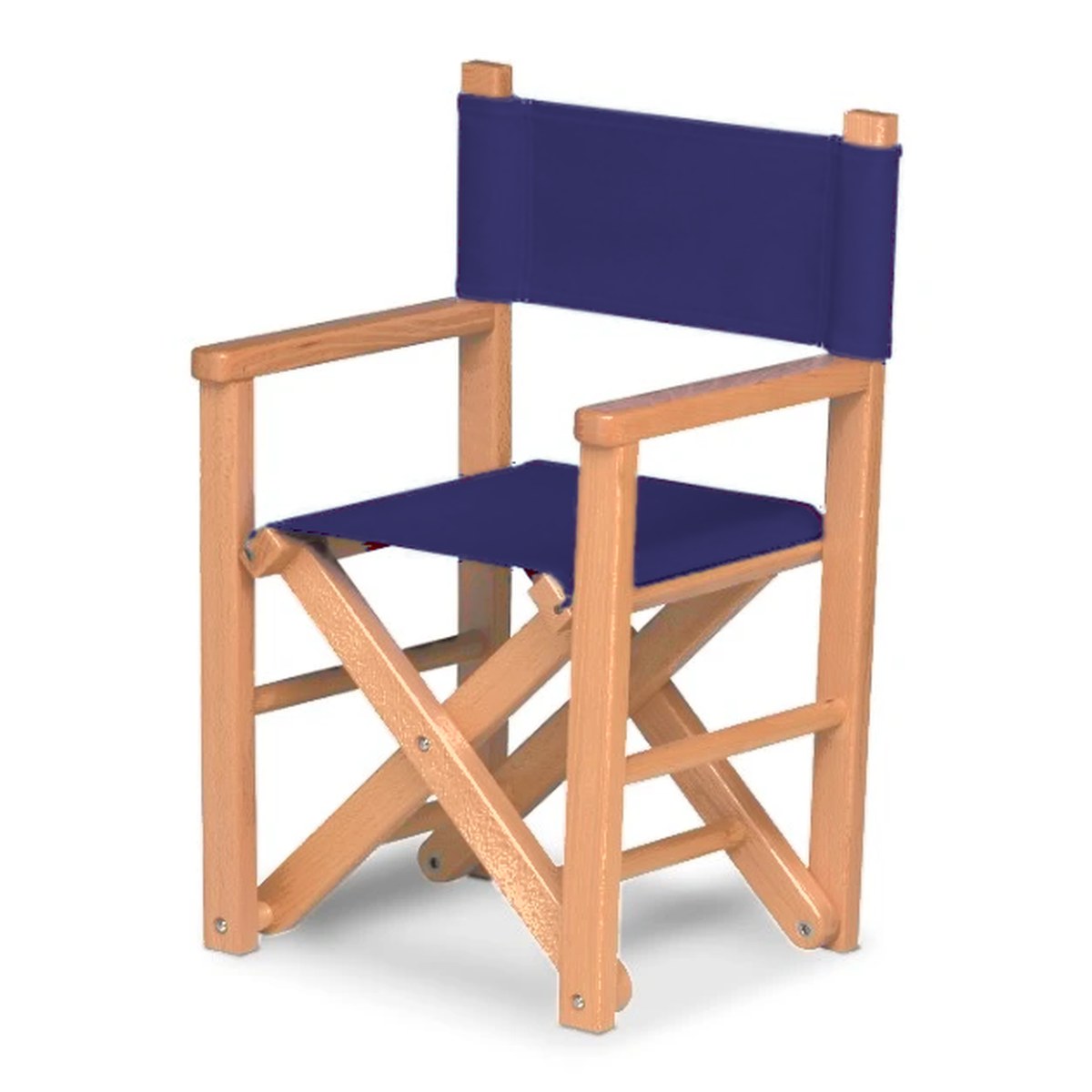 Fauteuil metteur en scène enfant Dakota — huile de lin, toile Bleu nuit 063