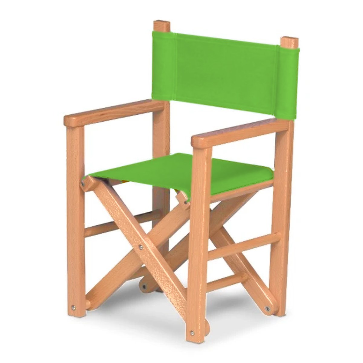 Fauteuil metteur en scène enfant Dakota — huile de lin, toile Vert pistache 064