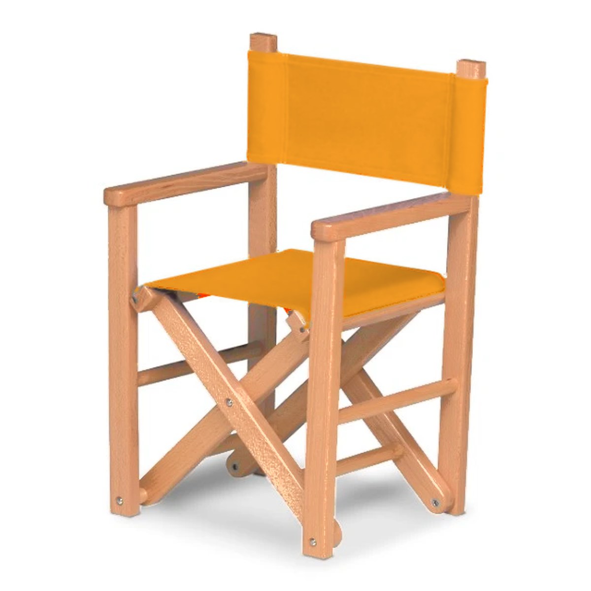Fauteuil metteur en scène enfant Dakota — huile de lin, toile Mandarine 066