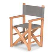 Fauteuil metteur en scène enfant Dakota — huile de lin, toile Gris clair 067