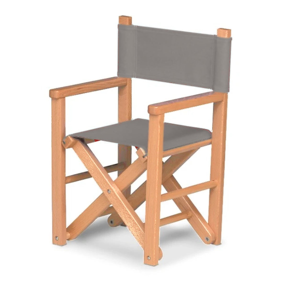 Fauteuil metteur en scène enfant Dakota — huile de lin, toile Gris clair 067