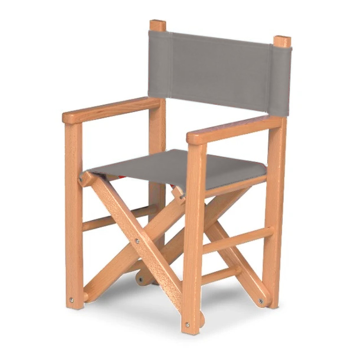 Fauteuil metteur en scène enfant Dakota — huile de lin, toile Gris clair 067