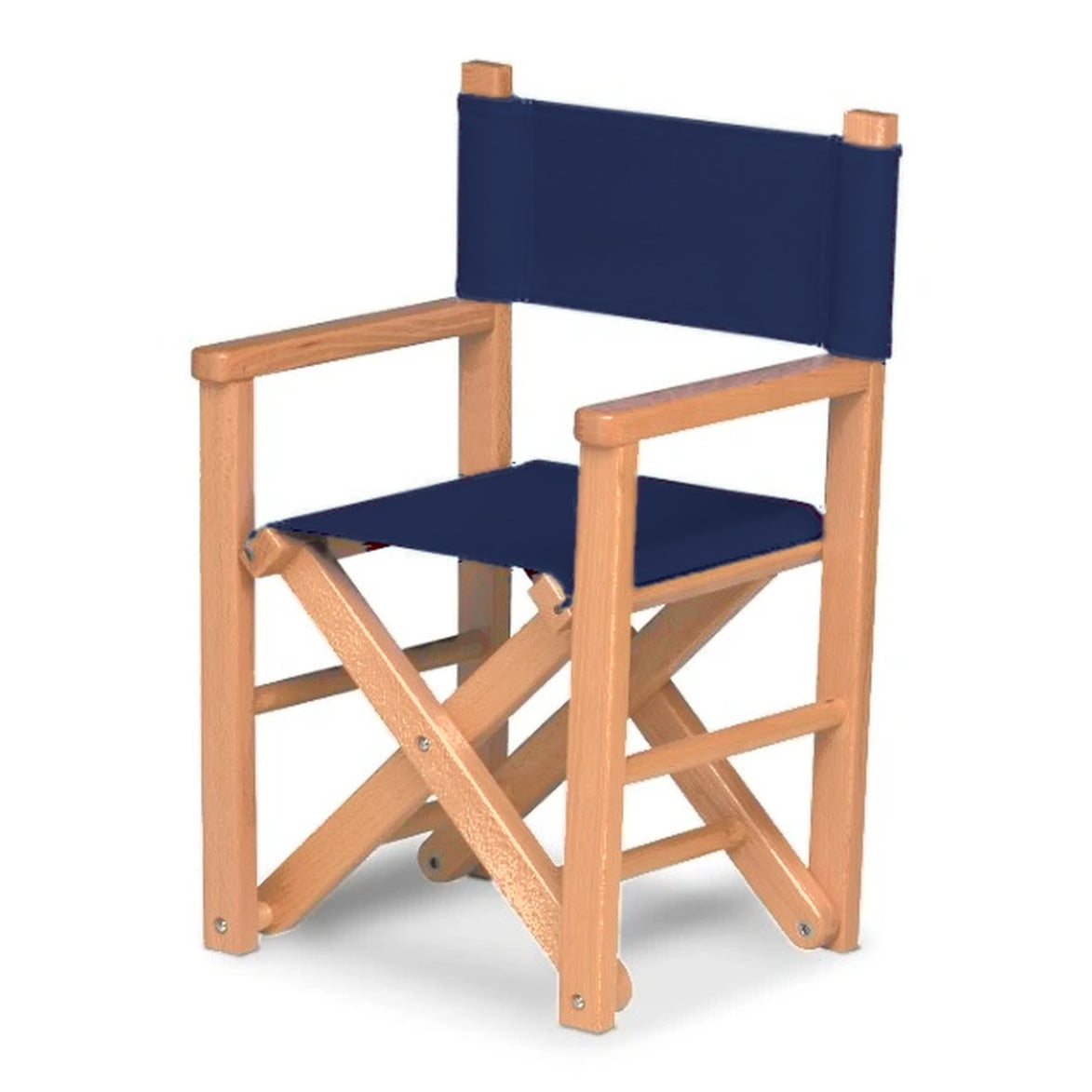 Fauteuil metteur en scène enfant Dakota — huile de lin, toile Bleu marine 077