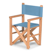 Fauteuil metteur en scène enfant Dakota — huile de lin, toile Bleu ciel 083