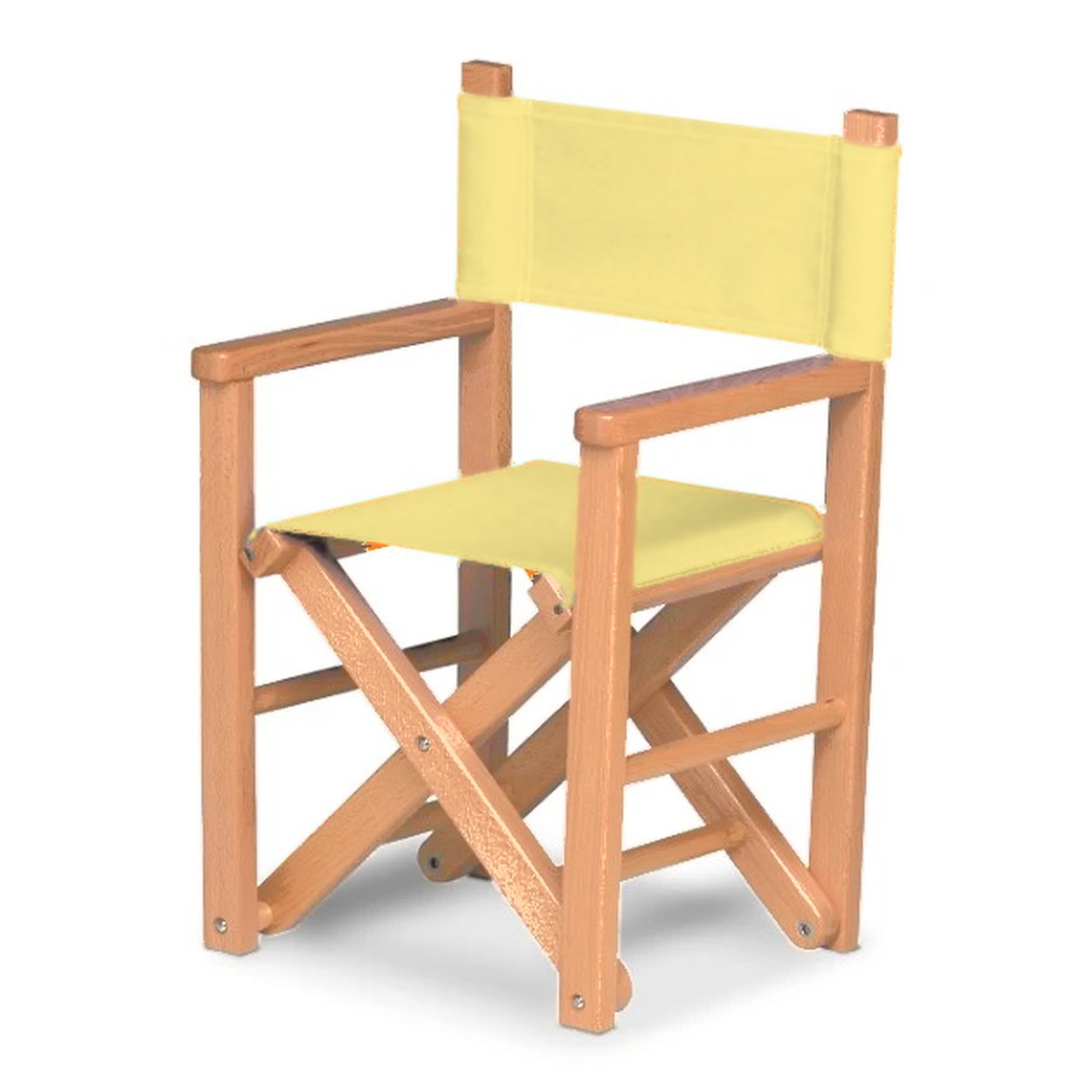 Fauteuil metteur en scène enfant Dakota — huile de lin, toile Jaune paille 087