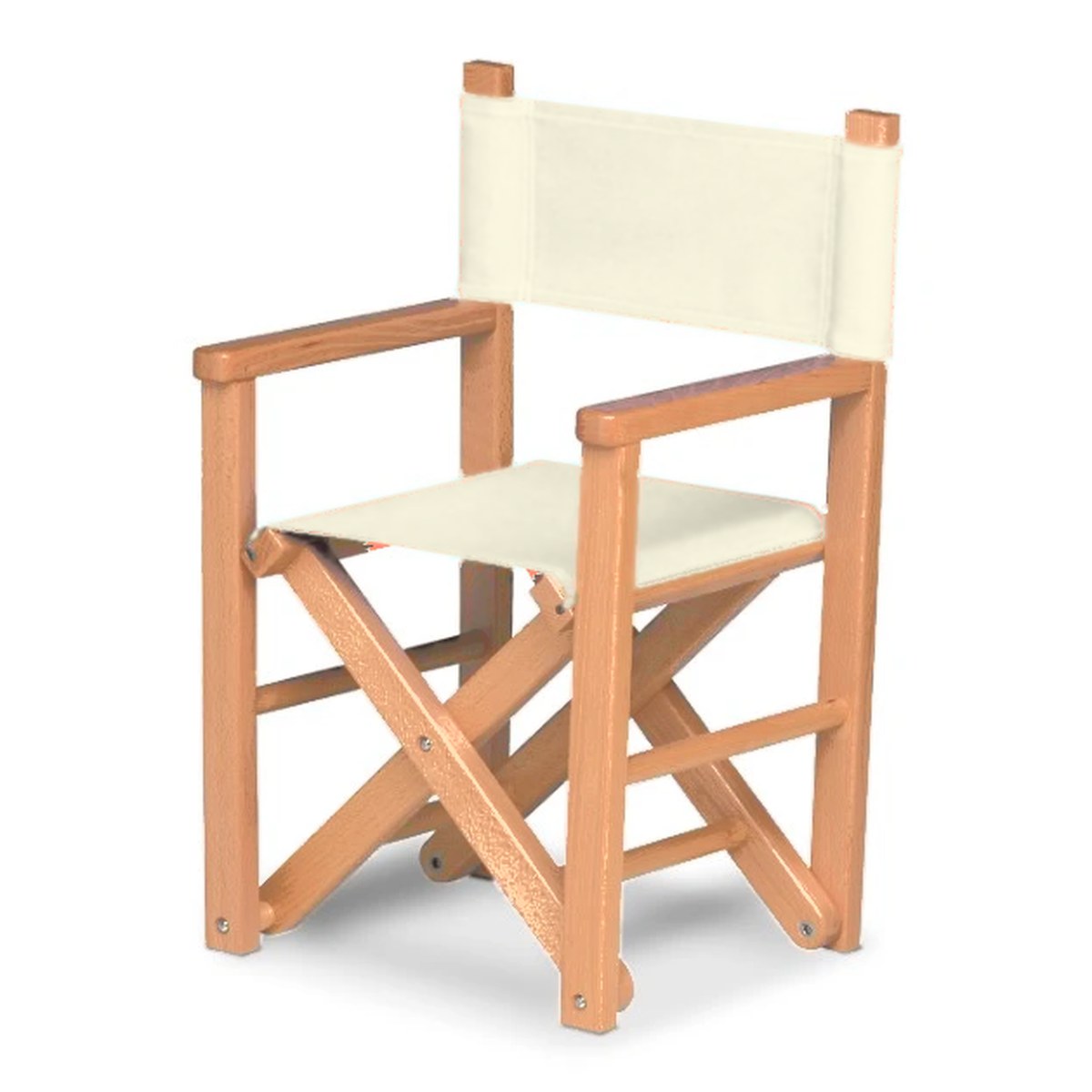 Fauteuil metteur en scène enfant Dakota — huile de lin, toile Screen écru