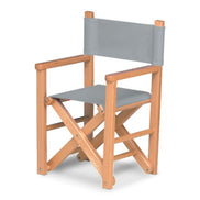 Fauteuil metteur en scène enfant Dakota — huile de lin, toile Screen gris