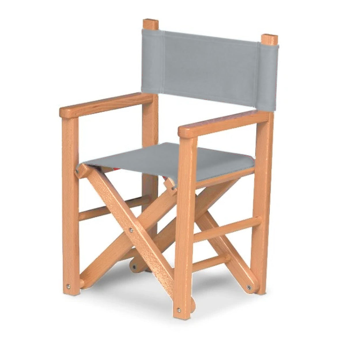 Fauteuil metteur en scène enfant Dakota — huile de lin, toile Screen gris