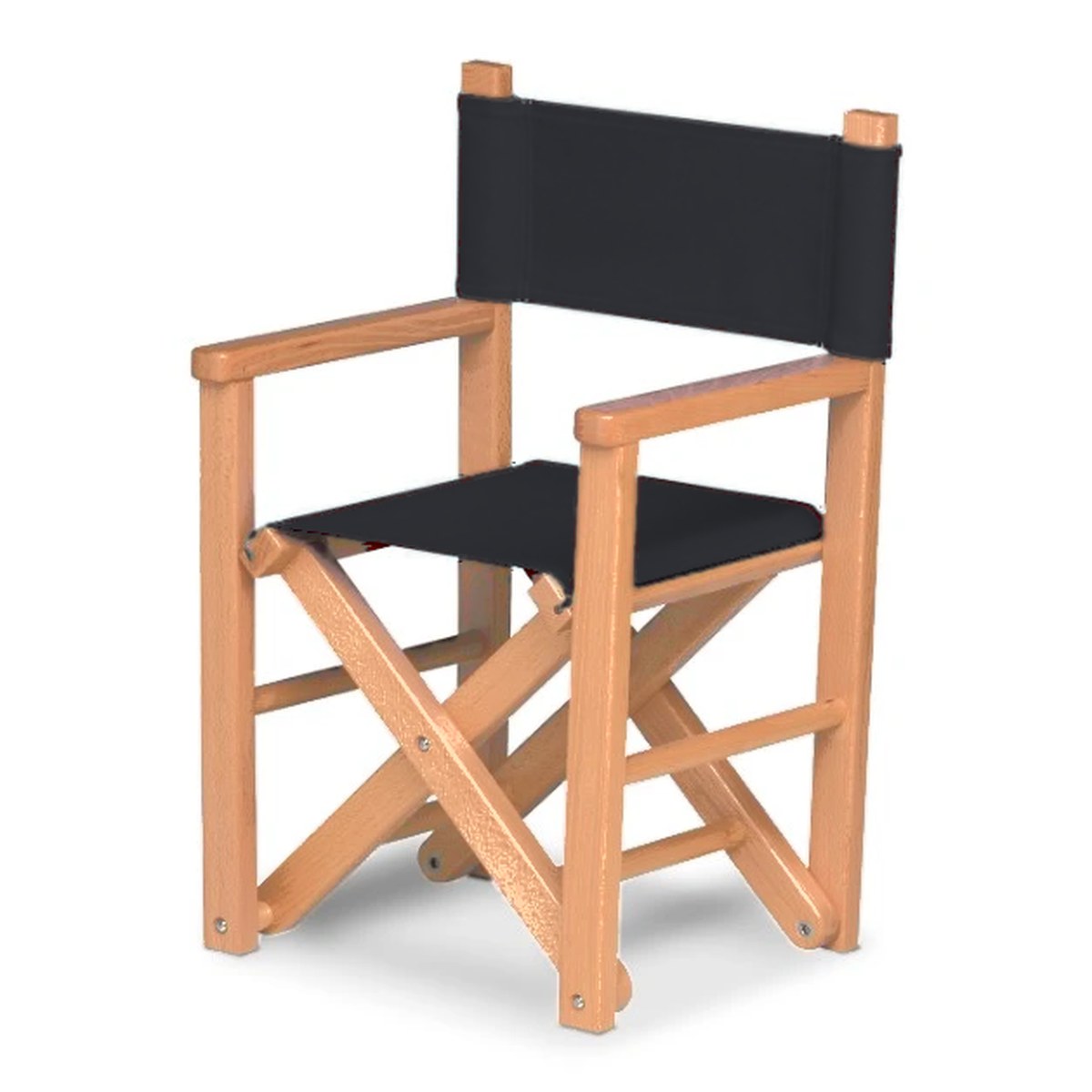 Fauteuil metteur en scène enfant Dakota — huile de lin, toile Screen noir