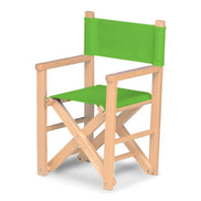 Fauteuil metteur en scène enfant Dakota — vernis naturel, toile Vert pistache 064