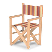 Fauteuil metteur en scène enfant Dakota — vernis naturel, toile Rayé multicolore 622