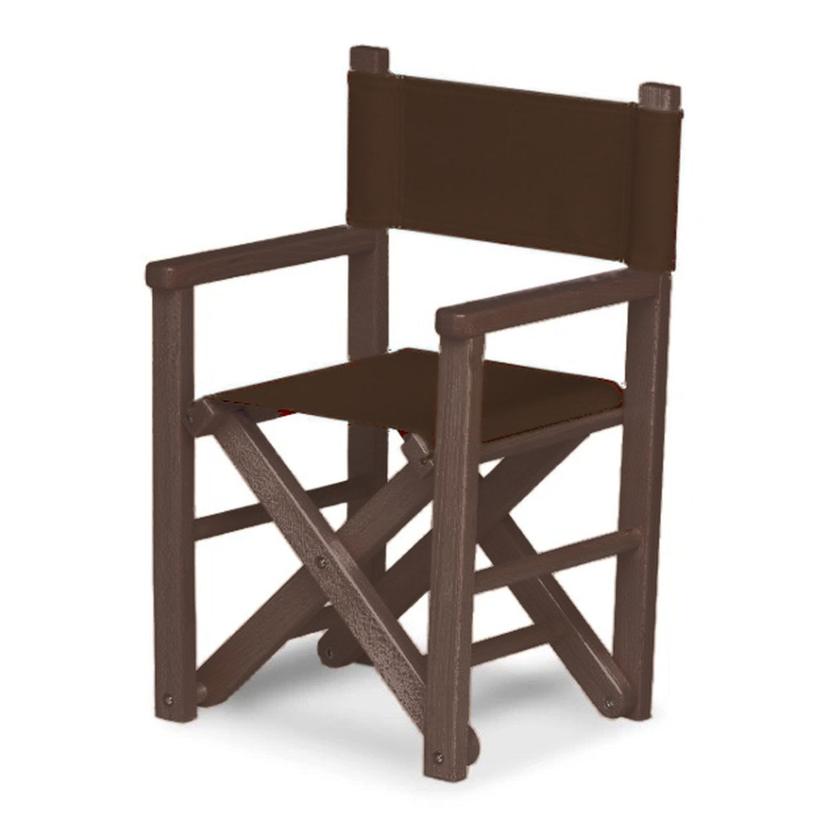 Fauteuil metteur en scène enfant Dakota — vernis noyer, toile Marron 005