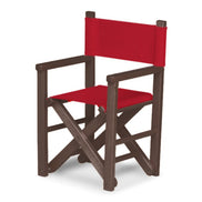 Fauteuil metteur en scène enfant Dakota — vernis noyer, toile Rouge 035
