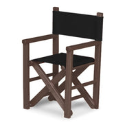 Fauteuil metteur en scène enfant Dakota — vernis noyer, toile Noir 039