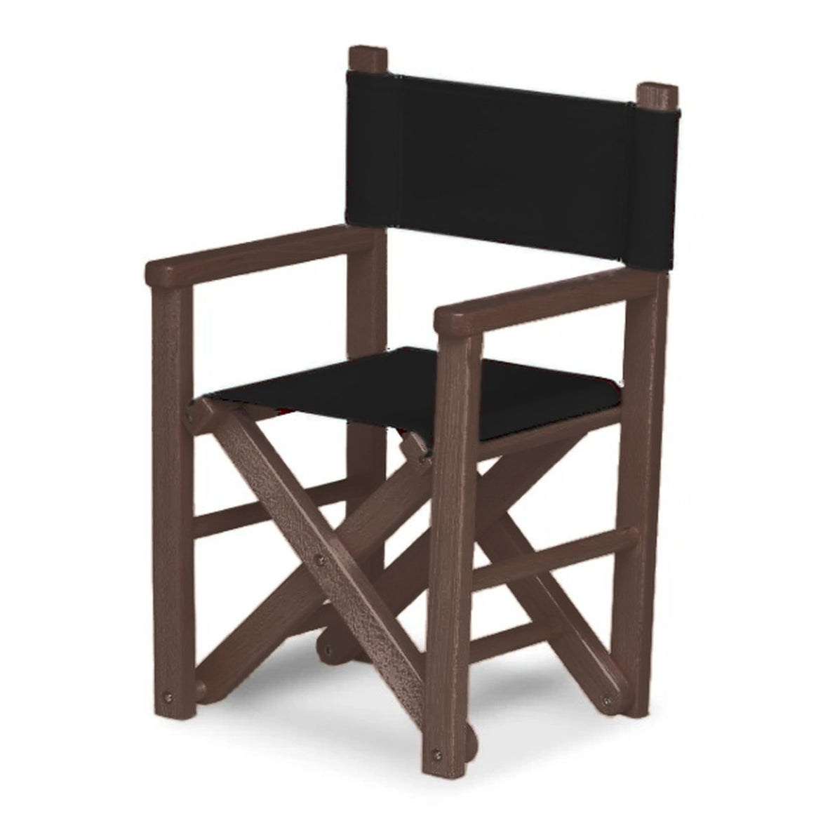 Fauteuil metteur en scène enfant Dakota — vernis noyer, toile Noir 039