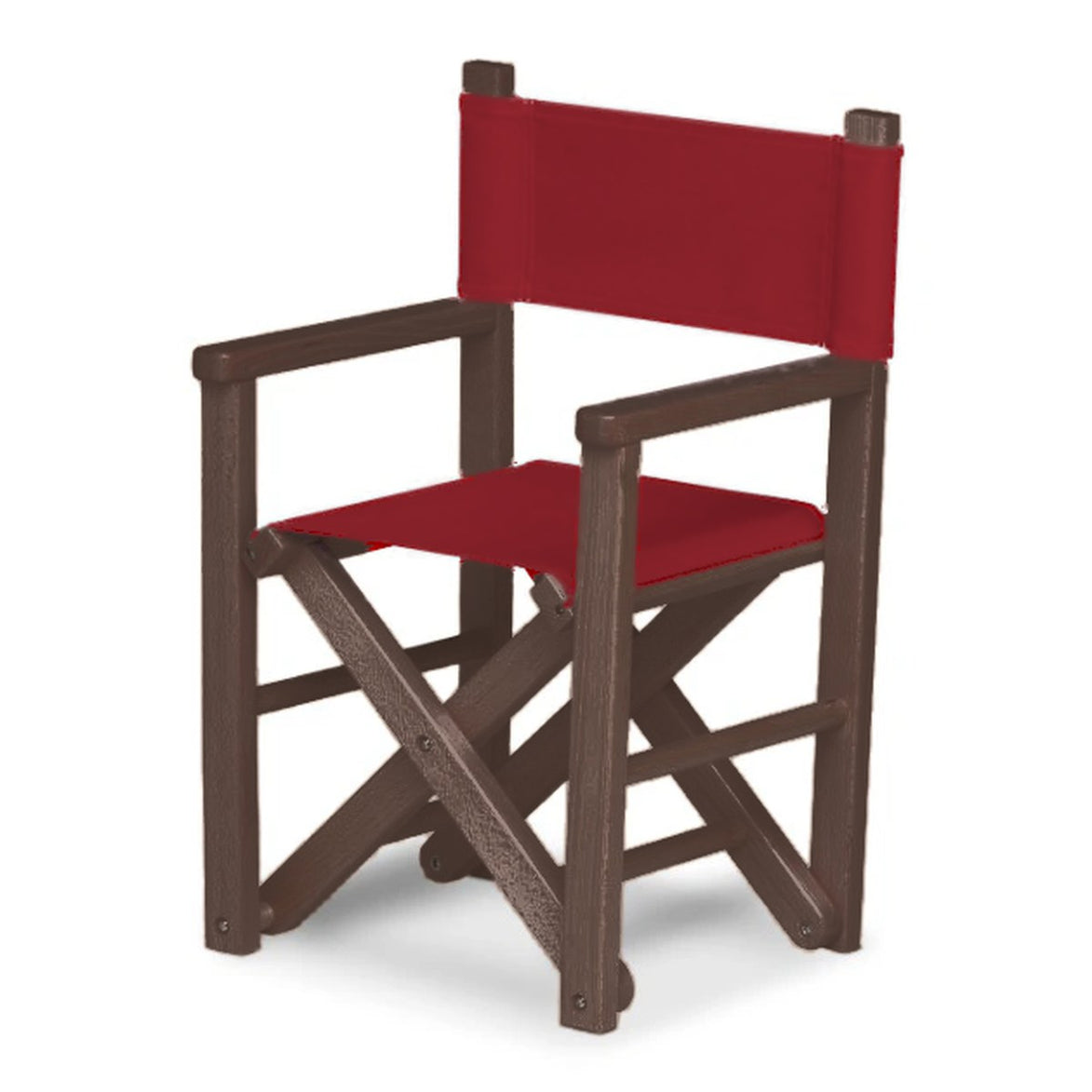 Fauteuil metteur en scène enfant Dakota — vernis noyer, toile Bordeaux 060